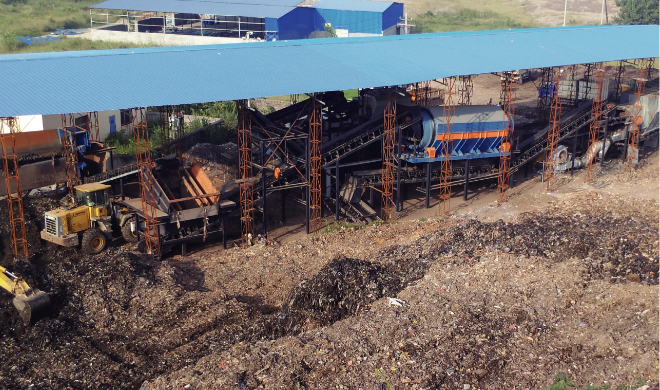 Проект механической обработки несвежих отходов на свалке Усюэ в Хубэй